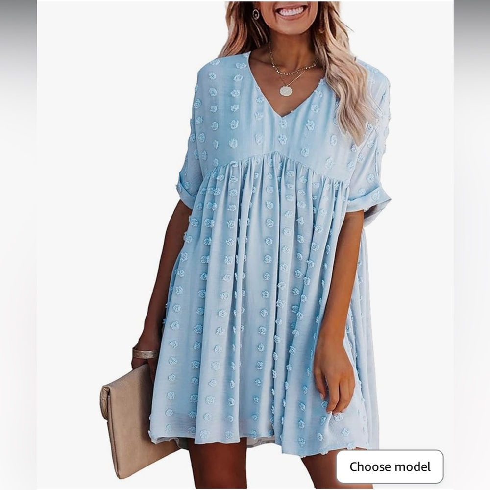 Light Blue Summer Flowy Dress Size XL